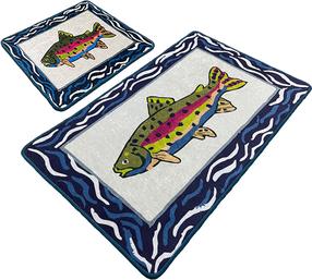 Комплект ковриков для ванны Foutastic Pescado 359CHL5181, многоцветный, 100 см x 60 см