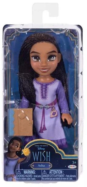 Кукла - сказочный персонаж Disney Princess Wish Asha, 16 см, фиолетовый цв.