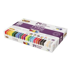 Krāsa guašas Zibi Classic Kids, 480 ml, 24 kr., 24 gab.