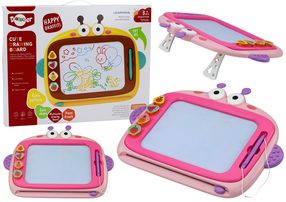 Magnetinė piešimo lenta, su priedais Happy Graffiti, 4 cm, rožinė