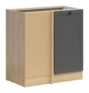 Apatinė virtuvinė spintelė Junona Line Left, ąžuolo sp./grafito sp., 45 cm x 78.5 cm x 82.5 cm
