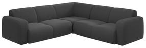 Kampinė sofa Micadoni Molino Boucle, tamsiai pilka sp., 252 x 252 cm x 75 cm