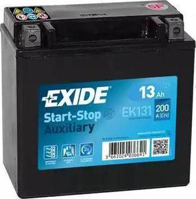 Akumuliatorius Exide EK131, 12 V, 13 Ah, 200 A