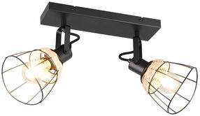 Светильник потолочный и стенной Trio Jerome R86232032, E27, 2 x 10 Вт, черный цв. / черный цв.