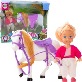 Lėlė su priedais Lean Toys Cute Girl Happy Time, 12 cm, įvairių spalvų