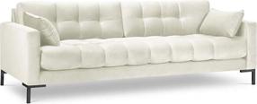 Sofa Micadoni Home Mamaia Velvet, šviesiai ruda sp., 217 x 92 cm x 75 cm