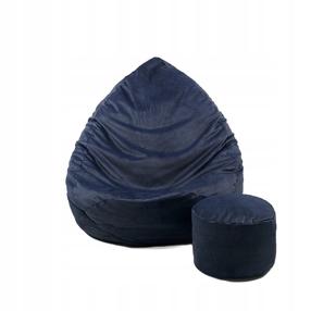 Sēžammaiss ar pufu Sako Mega Premium Cloud Velour XXL, melna krās.