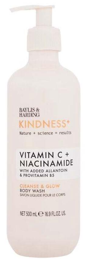 Kūno prausimosi želė Baylis & Harding Kindness+ Vitamin C + Niacinamide Cleanse & Glow, 500 ml