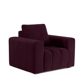 Kėdė Lazaro 1F, tamsiai violetinė sp., 89 cm x 108 cm x 85 cm