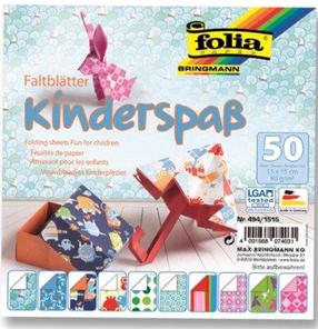 Набор для изготовления бумажных фигур Folia Origami Fun For Children, многоцветный