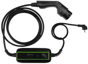 Elektromobiļa uzlādes kabelis Green Cell EV16, type 2, 6.5 m, 3.6 kW, melna krās.