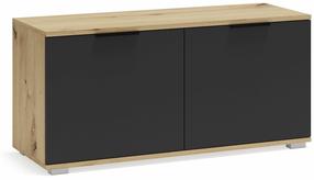 Prieškambario spinta Clif ST-100, ruda/juoda, 100 cm x 38 cm x 48 cm