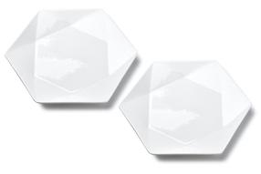 Taldrik serveerimine Mondex Ralph, 24.5 cm x 21 cm x 2 cm, valge v.