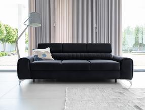 Sofa Laurence Monolith 79, tamsus grafitas sp., 97 x 261 cm x 105 cm