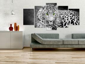 Reprodukcija Artgeist Leopard - Black&White N3597-DKXPWD, 200 cm x 100 cm