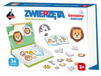 Magnetinis žaidimas ASKATO Magnetic Animals Figures, įvairių spalvų, 34 vnt.