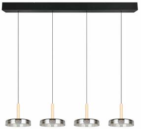 Šviestuvas lubų Trio Celeste, LED, 3000 °K, 4 x 7.5 W, chromo sp. / juoda sp.