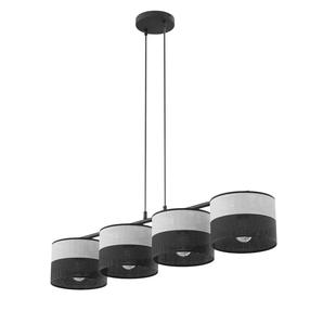 Lampa griesti Emibig Karbon, E27, 4 x 15 W, melna krās./pelēka krās. / melna krās.