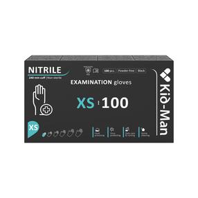 Kindad ühekordsed Kid-Man Nitrile, must v., XS, 100 tk