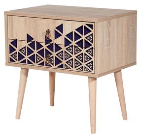 Öökapp Kalune Design Two 123, tamm v./sinine v., 61 cm x 60 cm x 40 cm