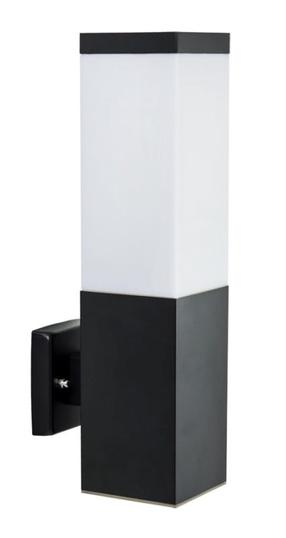 Āra sienas lampa Su-Ma Inox, 40W, E27, IP44, melna krās., 8 cm x 34 cm