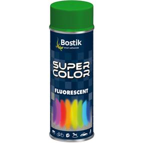 Краски в аэрозоле Bostik Super Color Fluorescent, простые, зеленый цв., 0.4 л