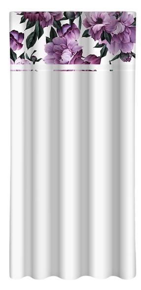 Naktinė užuolaida ZKMK-041, balta sp./violetinė sp., 160 cm x 250 cm