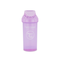 Gertuvė su silikoniniu šiaudeliu Twistshake 78591, 360 ml, 6+ mėn., 7.5 cm, silikonas/polipropilenas (pp)/termoplastinė guma (tpe), violetinė sp.