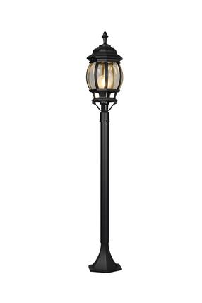 Pastatomas lauko šviestuvas Trio Elvo, 60W, E27, IP44, juoda sp., 17 cm x 100 cm