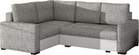 Kampinė sofa Corona Berlin 01, Soft 17, balta sp./pilka sp., kairinė, 162 x 235 cm x 90 cm