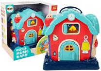 Lavinimo žaislas, tvarto gyvūnai Lean Toys My First Music Barn, 18 cm, įvairių spalvų