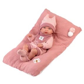 Lelle - jaundzimušais ar aksesuāriem Llorens 73818, 40 cm, rozā krās.