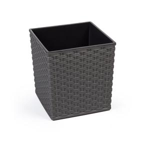 Gėlių vazonas Lamela Rattan 597-50, plastikinis, Ø 40 cm, pilka sp.