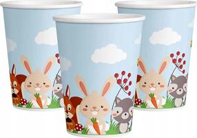 Vienkartiniai puodeliai GoDan Forest Animals, 200 ml, 8 vnt.