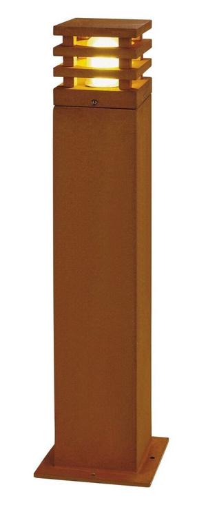 Vabalt seisev välisvalgusti SLV Rusty Square 70, 11W, E27, IP55, pruun v., 12 cm x 71 cm
