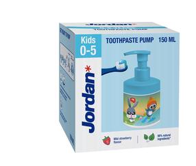 Dantų pasta Jordan Toothpaste pump, braškių skonio, 150 ml