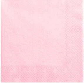 Pabersalvrätikud Party Deco, 33 cm x 33 cm, heleroosa v., 20 tk