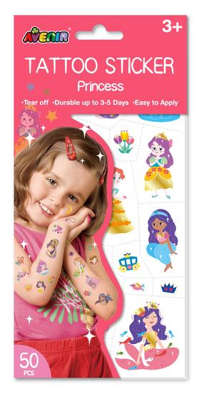 Rinkinys tatuiruotėms Avenir Princess, įvairių spalvų