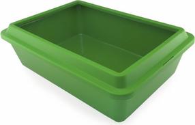 Kačių tualetas su rėmu Sum Plast, žalia sp., uždaras, 41.7 cm x 30 cm x 12.5 cm