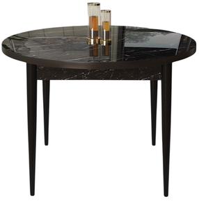 Valgomojo stalas Kalune Design Rox, juoda sp., 90 cm x 90 cm x 75 cm