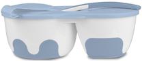 Dubenėlis BabyOno Two-Chamber Bowl Blue, 350 ml, 6+ mėn., plastikas/silikonas, mėlyna sp.