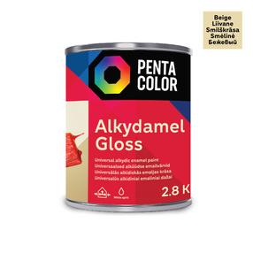 Emaliniai dažai, universalūs Pentacolor Alkydamel, blizgus, 2.8 kg, smėlio sp.