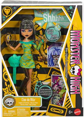 Lelle ar aksesuāriem Mattel Monster High Dawn Of The Dance Cleo de Nile JKM47, 29 cm, zaļa krās.