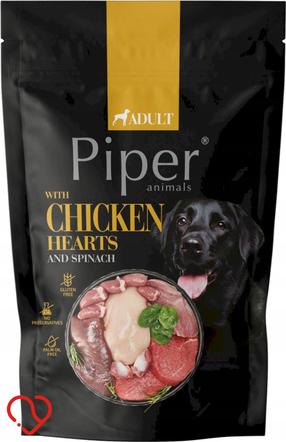 Mitrā barība (konservi) suņiem Piper Adult, brūnie rīsi/vistas sirds, 0.5 kg