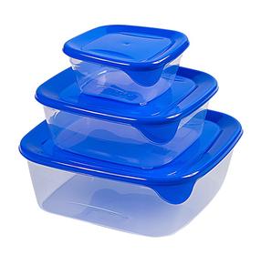 Maisto dėžučių rinkinys Curver Fresh&Go, 0.25 - 1.7 l, 3 vnt.