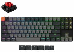Беспроводная компьютерная клавиатура Keychron K1 Version 6 K1X-B1 Keychron Low Profile Milk POM Red, EN, серый цв.