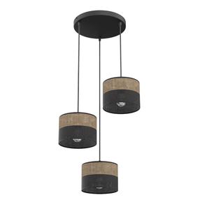 Lampa griesti Emibig Karbon Premium, E27, 3 x 15 W, brūna krās./melna krās. / brūna krās.