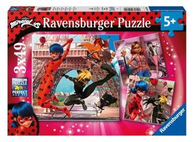 Пазл 3in1 Ravensburger Miraculous 3x49 05189, 21 см x 21 см, 147 шт., многоцветный