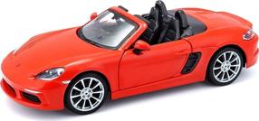 Rotaļlieta automašīna Bburago Porsche 718 Boxster 394168, oranža krās.