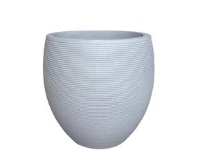 Puķu pods Domoletti RP17-695, keramika/cementa, Ø 28 cm, balta krās.